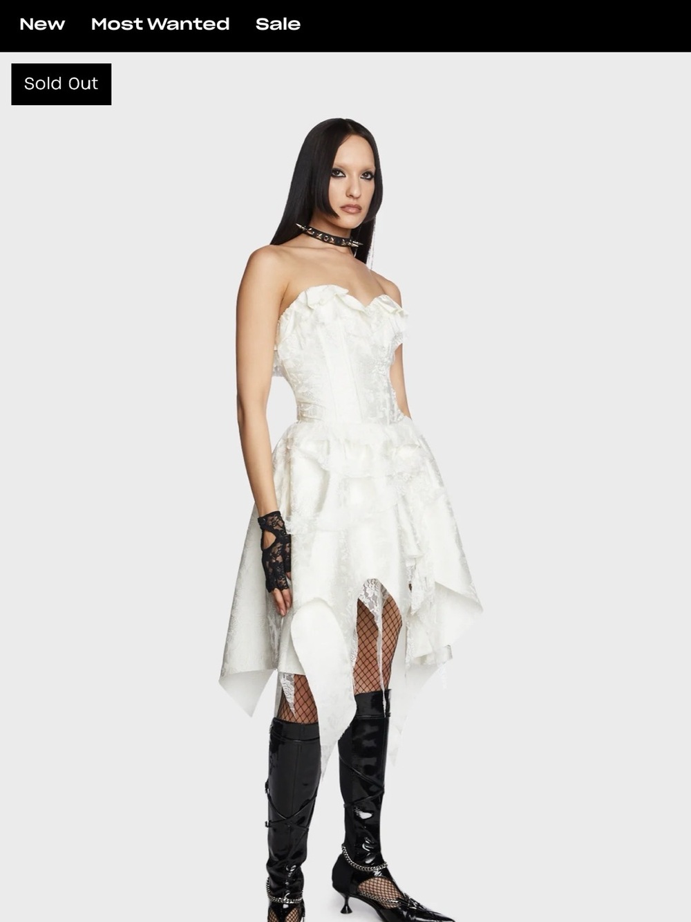 Dark in Love Ruffled Mini Dress Medium - Picture 6 of 7